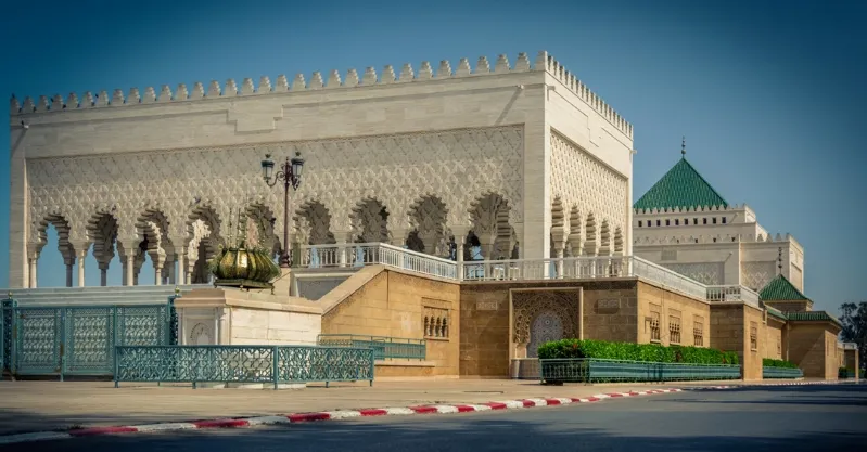 The grand palace of the Sultan in Morocco, a key attraction in Casablanca, showcasing stunning architecture and rich history.
