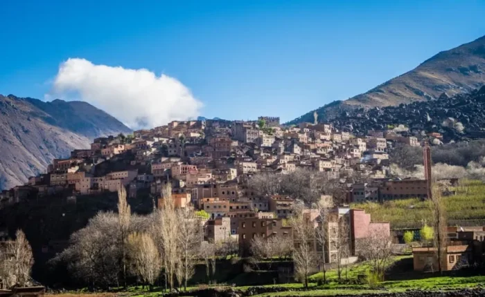 Scenic view of the village of Atlas in Morocco, featured in the best day trips from Marrakech.