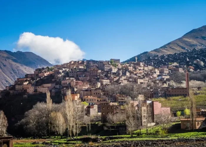 Scenic view of the village of Atlas in Morocco, featured in the best day trips from Marrakech.