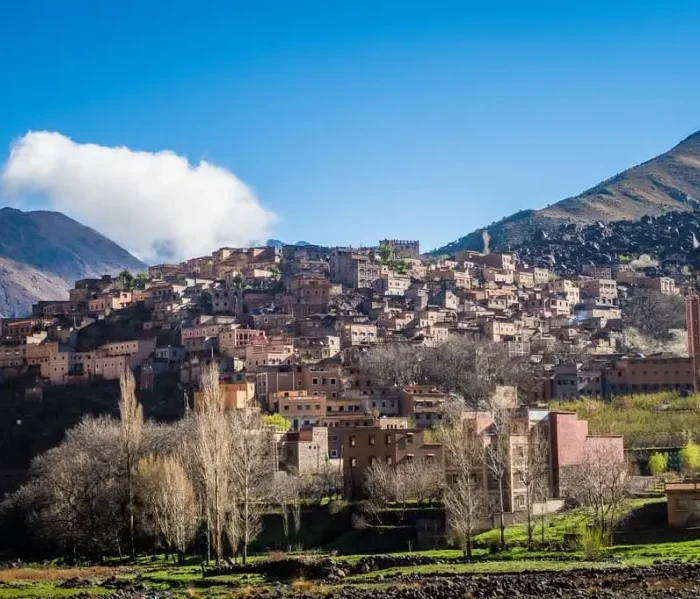 Scenic view of the village of Atlas in Morocco, featured in the best day trips from Marrakech.