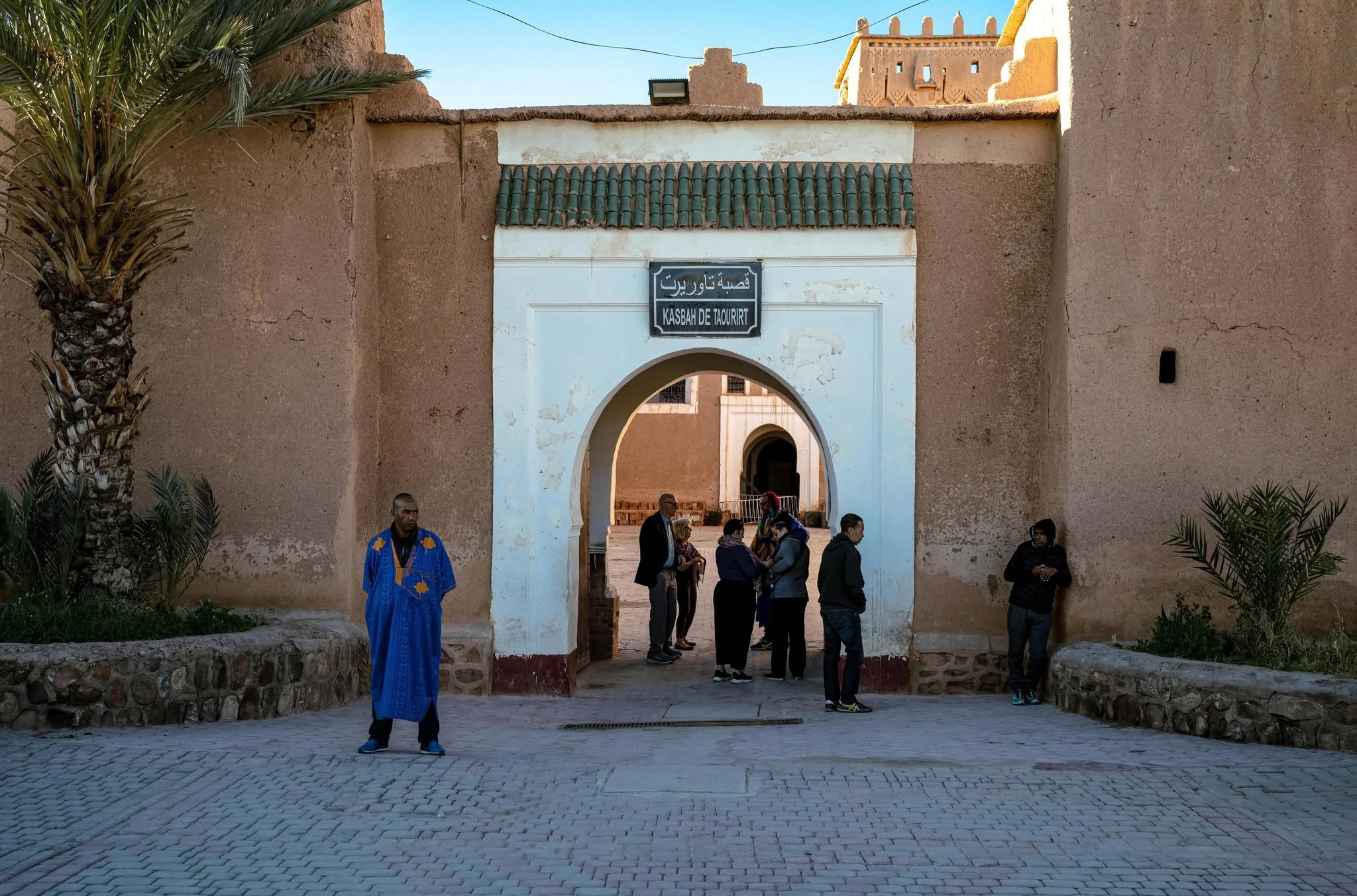 Main entrance of Taourirt Kasbah in Ouarzazate